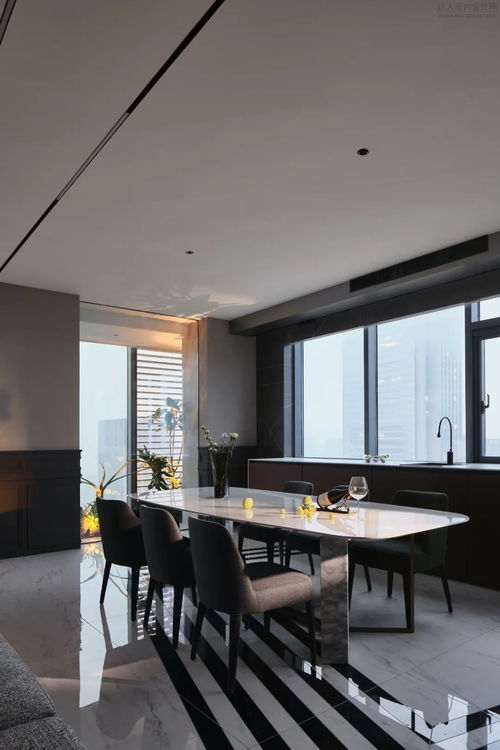 众冉设计 | 宁波中心兰轩427㎡住宅 现代诗意栖居，演绎空间美学